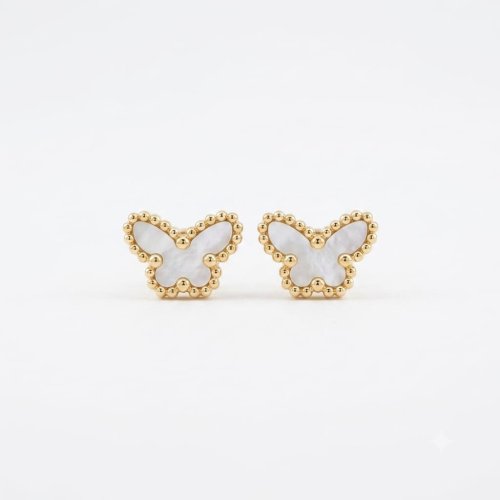 Aretes mariposa blanca 