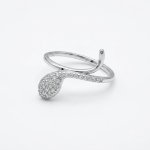 Anillo serpiente plateado