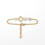 Pulsera corazón perla 